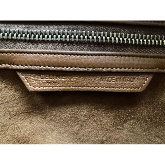 Celine Camel Luggage Leather Women's Bag - Picture 5 of 9